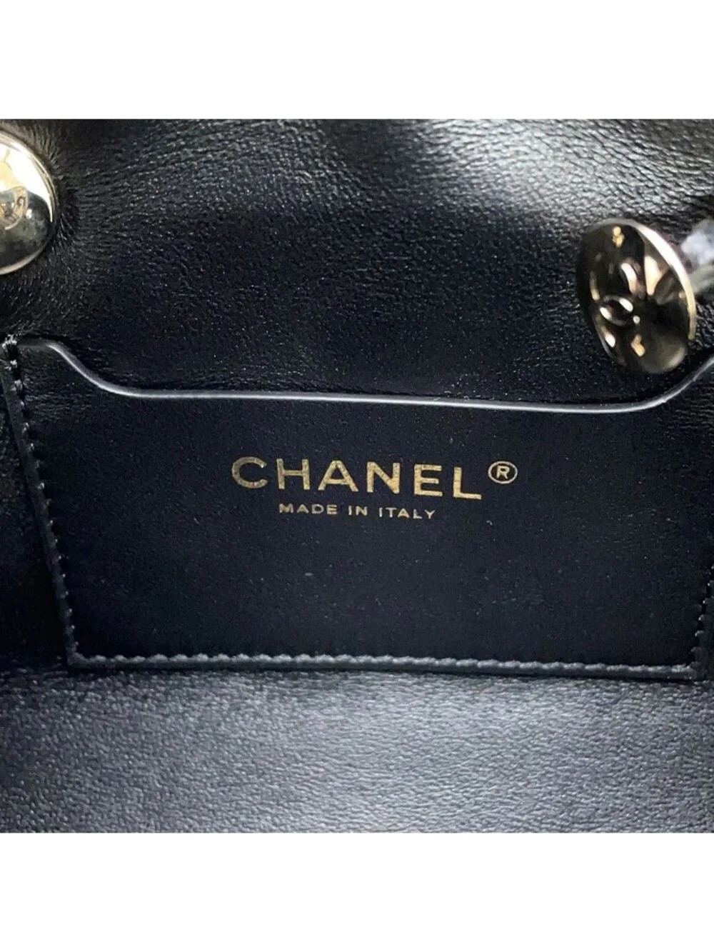 Chanel Chain Shoulder Bag CC Logo Quilted Small Caviar Leather Black